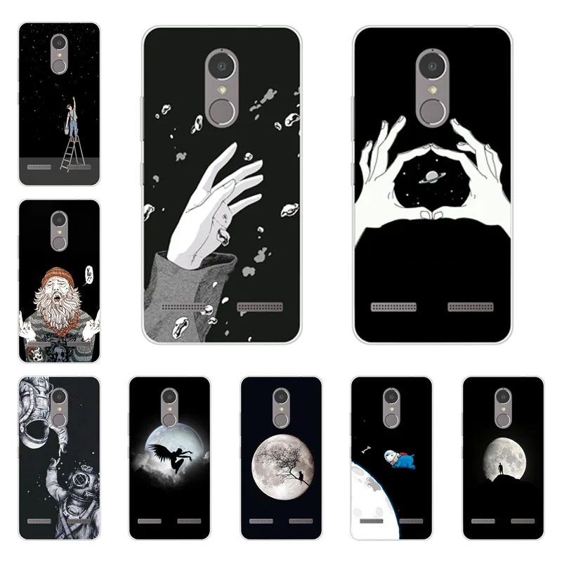 

lenovo k6 power Case,Silicon Black graffiti Painting Soft TPU Back Cover for lenovo vibe k6 Protect Phone cases shell