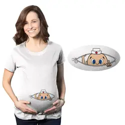 Беременность Одежда Забавный Средства ухода за кожей для будущих мам Футболка для беременных для женщин; Большие размеры 3XL футболка с