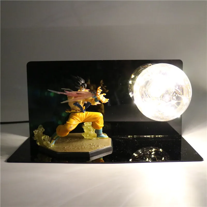 Dragon Ball Z фигурки Сон Гоку Kaiouken Kamehameha DIY аниме Светодиодный Светильник-ночник Dragonball Z фигурка Коллекционная модель игрушки - Цвет: Цвет: желтый