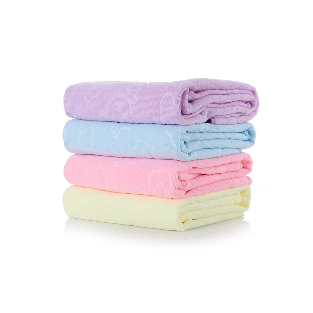 

1PC New Arrival Nano Ultrafine Fiber Quick-drying towel 70x140cm Absorbent Bear Cartoon Microfiber Beach Bath Towel Fresh Color