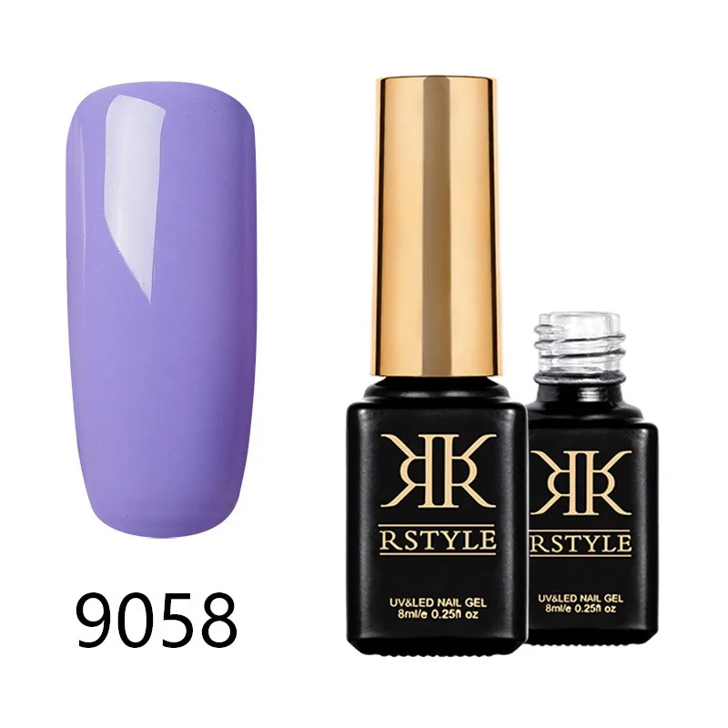 Лак для ногтей rstyle 8 мл 9001-9062 чистый цвет УФ-гель для ногтей Soak Off Nail Art Полупостоянный гель лак набор для наращивания ногтей праймер - Цвет: SC9058