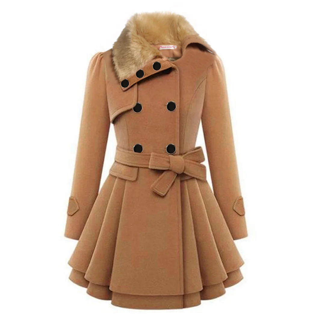 Winter Coat Jacket Women Warm Thick Coats 2017 Lapel Double Breasted ...