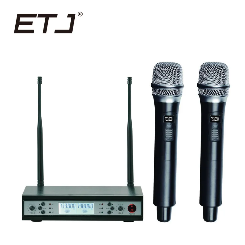 

ETJ Brand Professional UHF Wireless Mic Stage Performance Wireless Microphone System LX-8001