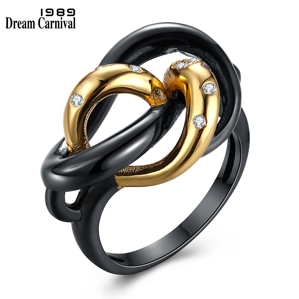 DreamCarnival 1989 Infinity Vintage Rings for Women Blinking CZ Anniversary Gift Anillos Unisex Boy Girls Frauen klingeln SR299