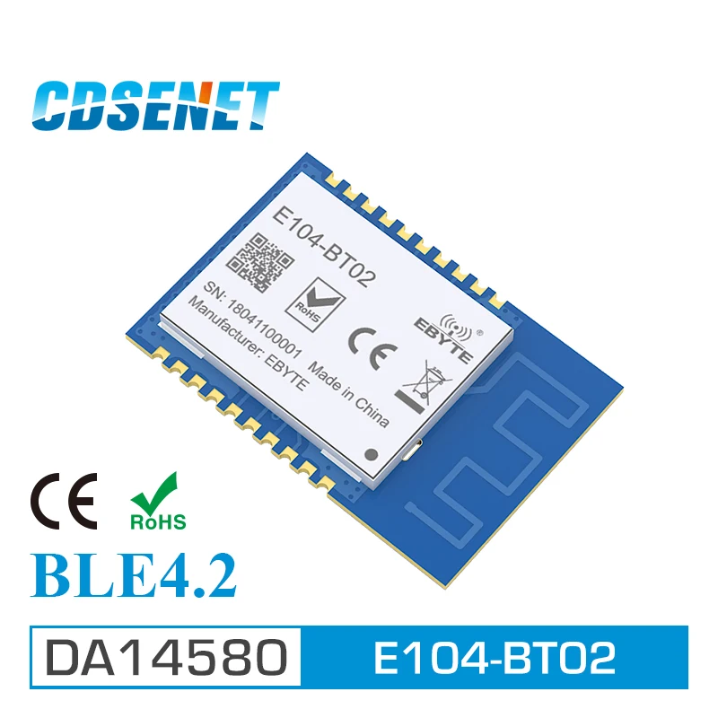 

1Pcs DA14580 Bluetooth 4.1 rf Module Transceiver E104-BT02 SMD CDSENET 100m Wirelss Transmitter and Receiver 2.4g rfModule