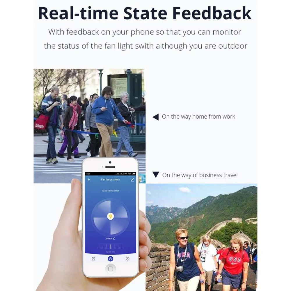 Умный переключатель Timethinker, Wi-Fi, вентилятор, переключатель, светильник, сенсорный переключатель для Alexa, Google Home, голосовое управление, Domotica, умная жизнь, приложение, управление