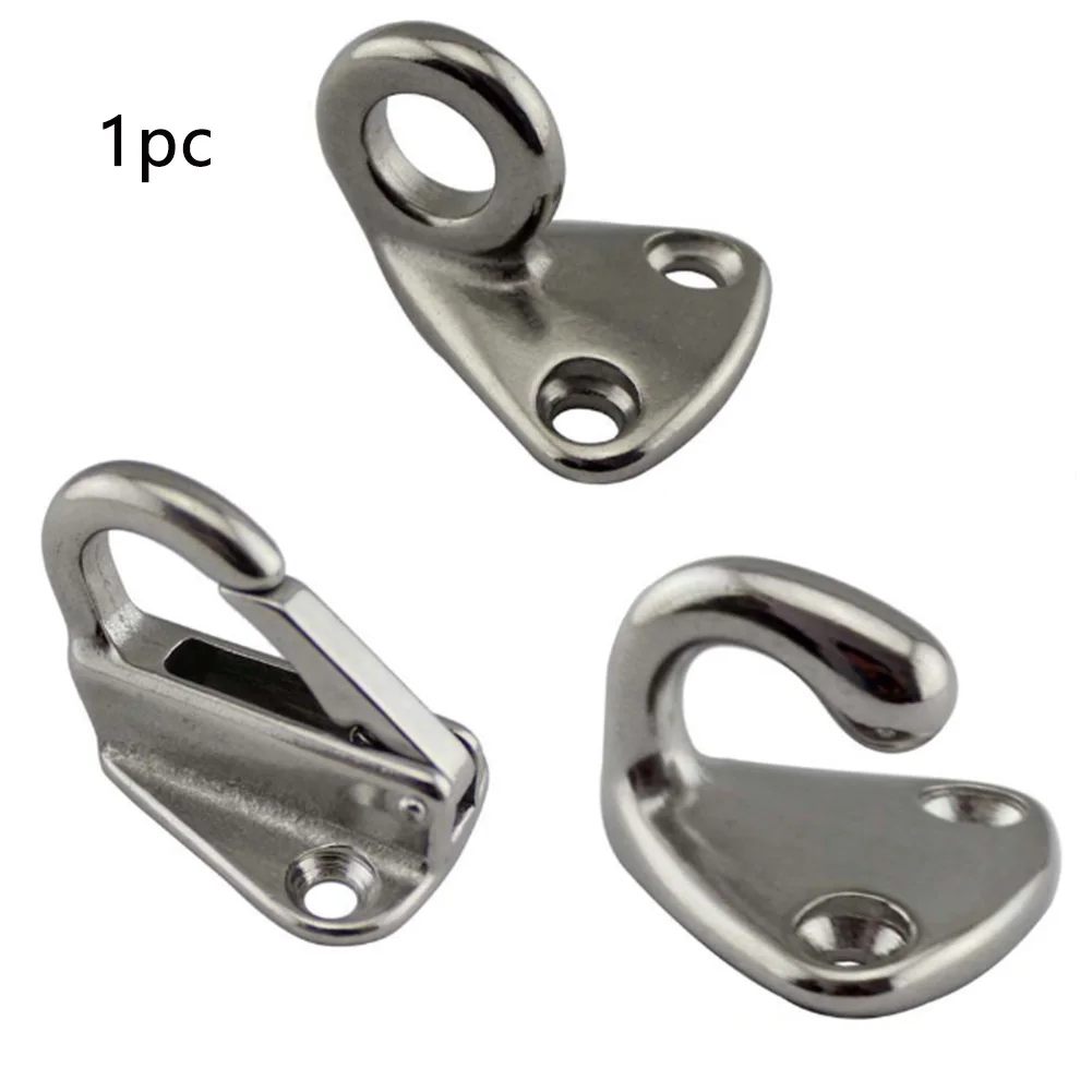 

1PC Stainless Steel Spring Locked Fender Hooks Snap Fending Hook Attach Rope Boat Sail Tug Ship Marine Hardware