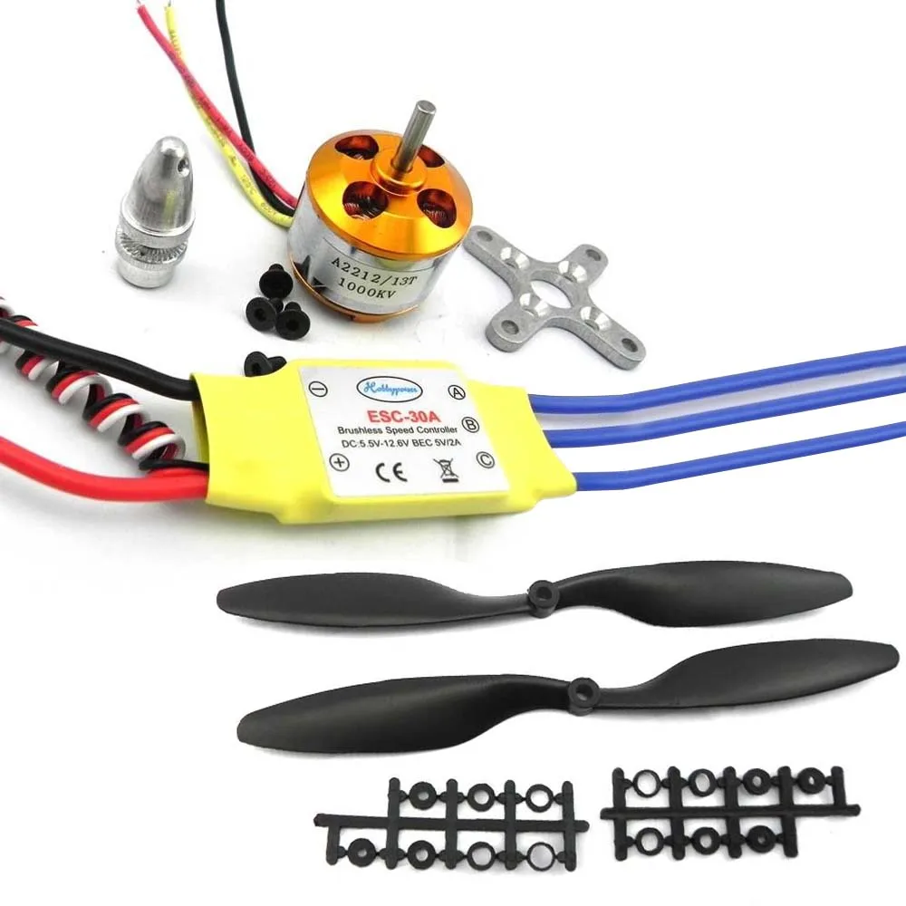 A2212 1000KV Brushless Motor With 30A Brushless ESC and 1 Pair 1045 CW