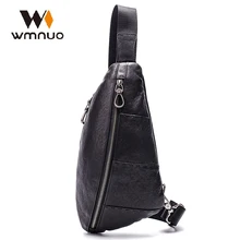 Wmnuo бренд Для мужчин Грудь сумка из мягкой коровьей кожи Новая мода Crossbody Travel Bag личности человека Посланник Школьные ранцы