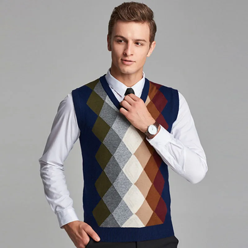 New Knitwear Vest Cashmere Wool Mens Sweaters Men Pull Homme V-neck Sleeveless Sweater Vest Cotton Sweater Pullover Men New Knitwear Vest Cashmere Wool Mens Sweaters Men Pull Homme V-neck Sleeveless Sweater Vest Cotton Sweater Pullover Men