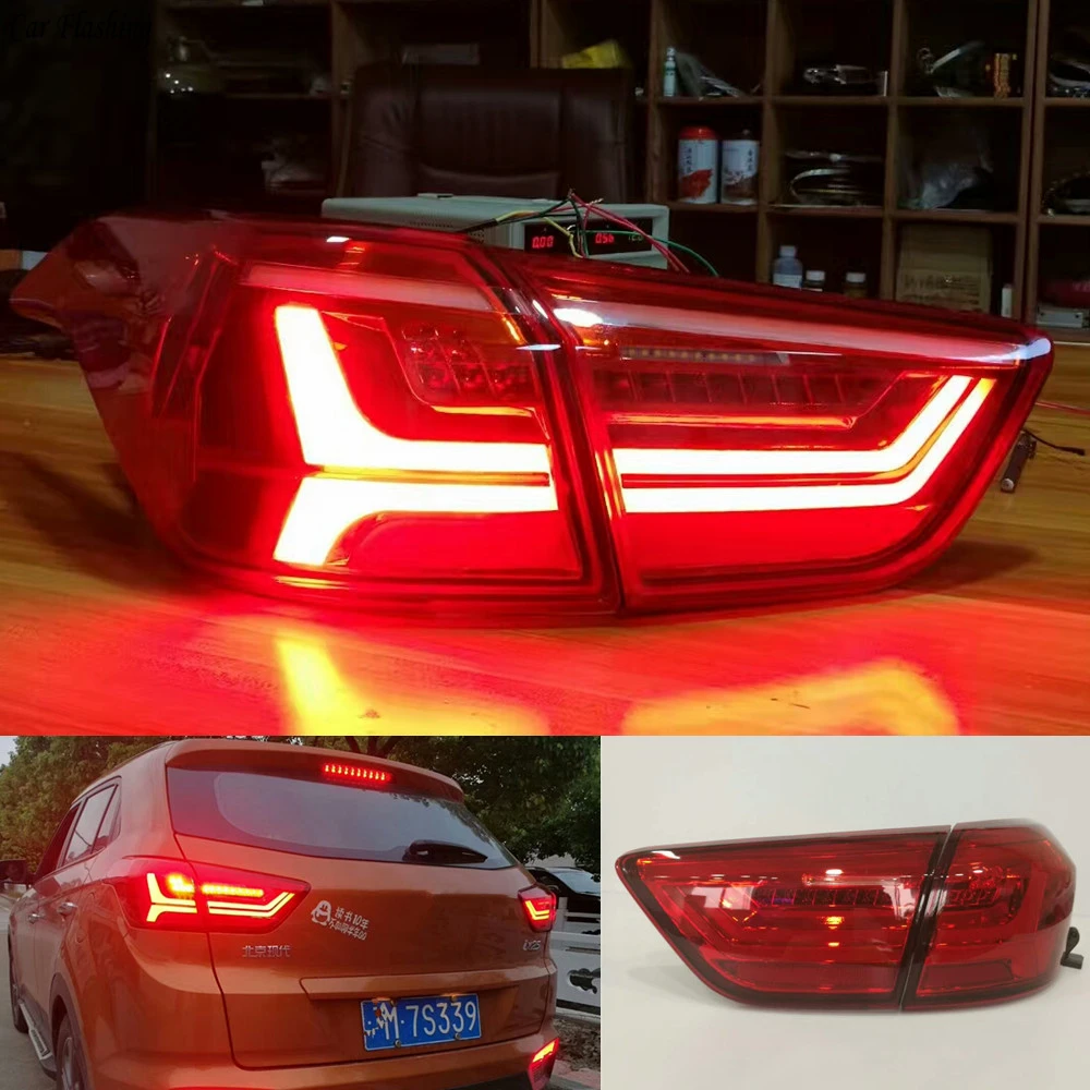

Car Flashing 1Set Car Taillight Assembly Turn Signals Brake Reverse Rear Lamp Kit Lights For Hyundai Creta IX25 2015 2016 2017