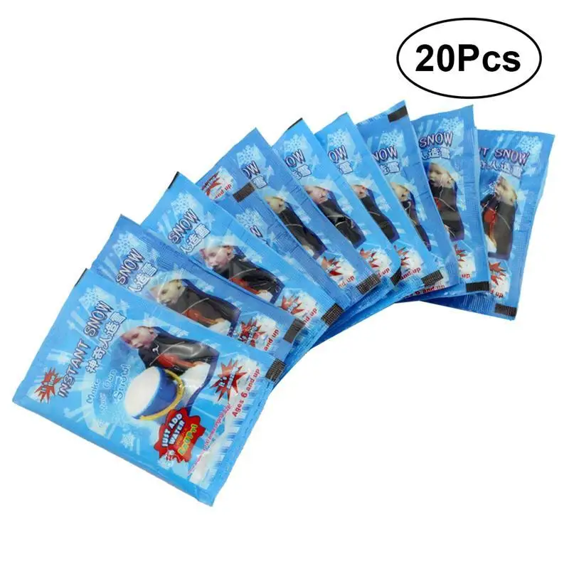 

20PCS Powder for Slime White Fake Snow For Slime Best for Birthdays Looks and Feels Like Real Snow for Christmas Decoration
