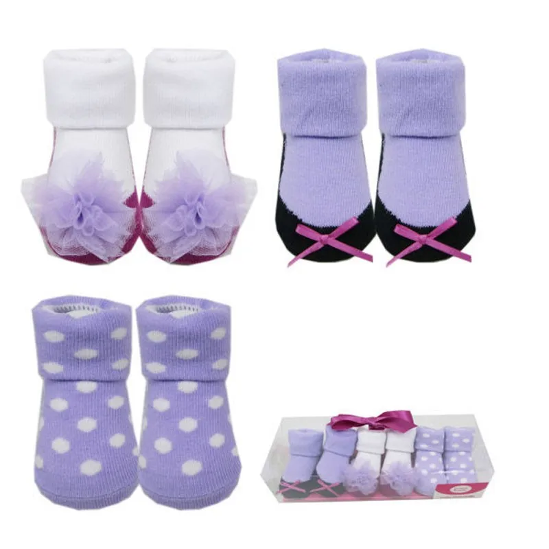 3 PCS New Baby Socks Baby Boy and Baby Girl Socks Gift Sets for Baby Toddler's Socks Baby Infants Wear SpringAutumn 0-9 Months (9)