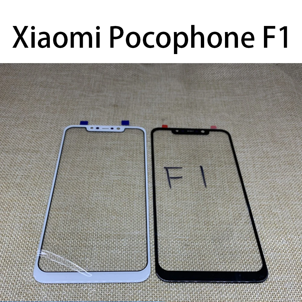 

For Xiaomi Pocophone F1 Front Glass Lens Outer Touch screen Panel For Pocophone F1 Front Screen Glass Lens Replacement