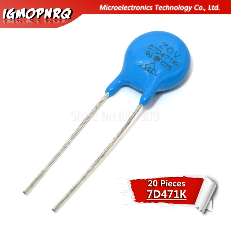 

20pcs varistor 07D471K 470V piezoresistor 7D471K 7D471