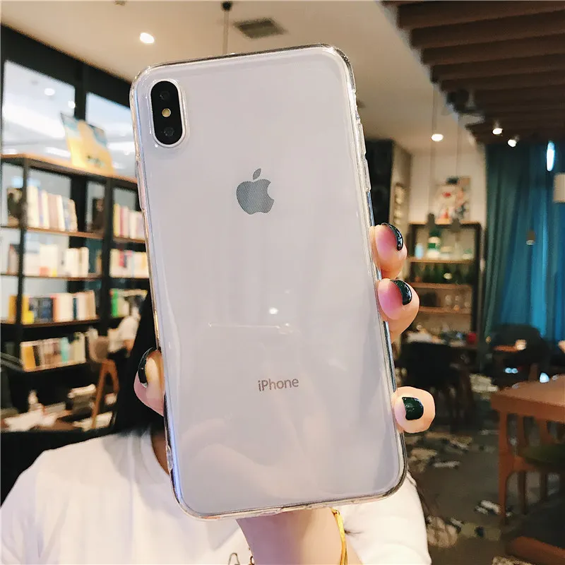 Moskado прозрачный карамельный цвет чехол для телефона для iPhone XS Max 7 8 6 6s Plus X XR XS противоударный Прозрачный Мягкий ТПУ силиконовый чехол - Цвет: Clear