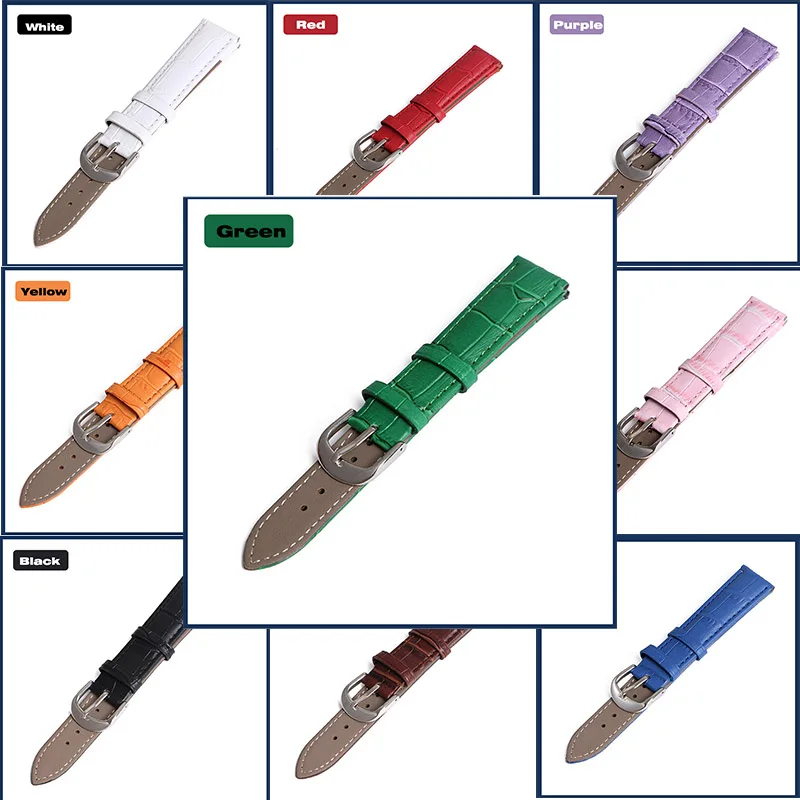 

NEW Wrist WatchBand 22mm For Women And Men High Quality Leather Watch Strap For 12 14 16 18 19 20mm Belt Watch Accessories Brown