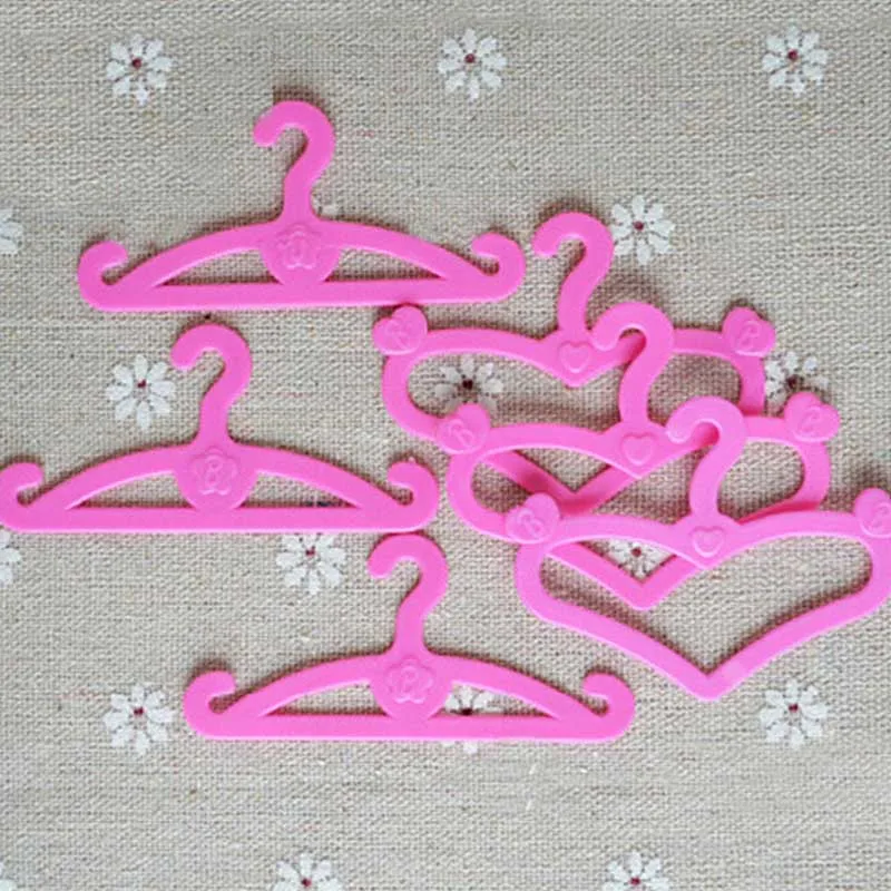 500PCS/LOT Wholesale Plastic Dolls Accessories Mini Baby Doll Hangers