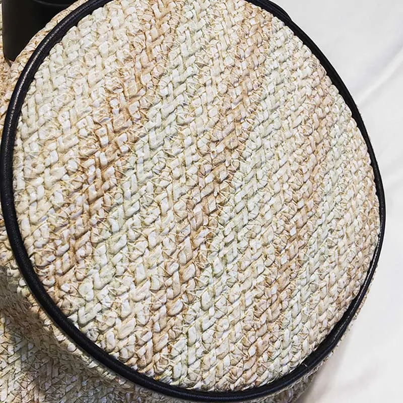 New Fashion Women Summer Straw Backpack INS Popular Female Hat Back Pack Lady Travel Casual Mochila Stripe Knit Crossbody BP3008 (25)