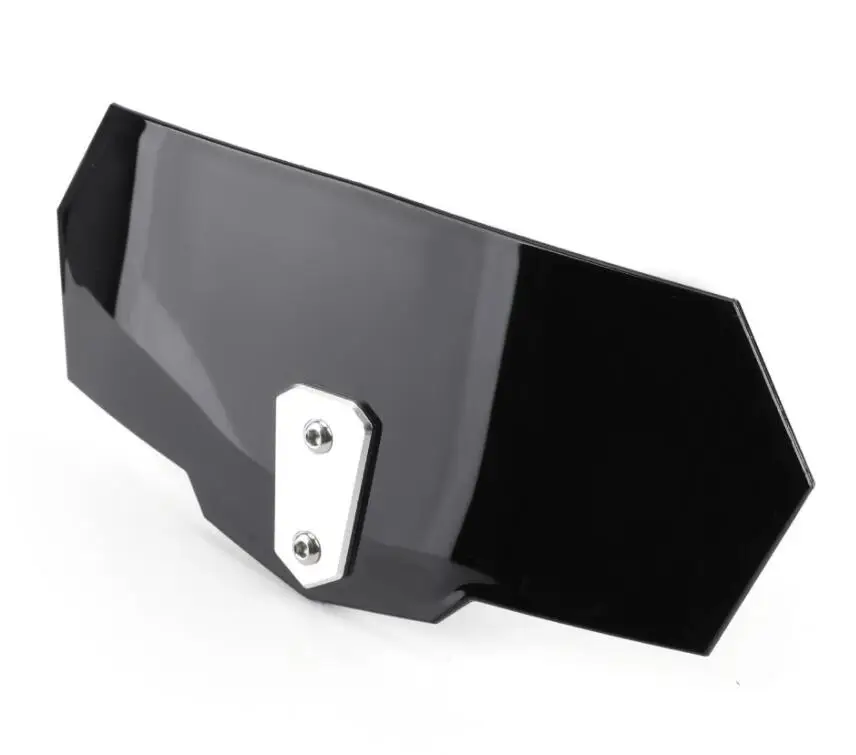 Areyourshop Универсальный Регулируемый экран на лобовое стекло расширение ДЕФЛЕКТОР ДЛЯ Honda Для Yamaha Moto спойлер Ветер Дефлектор - Цвет: Black