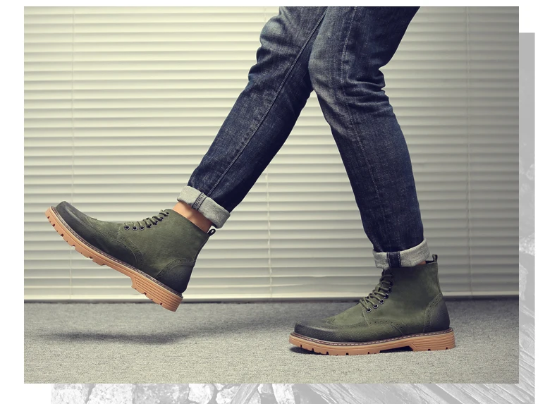 Winter Shoes Mens Desert Boots' Work&Safety Winter Casual Snow Boots Men Round Toe Ankle Winter Boots Men Black Military Boot Tactical (8)