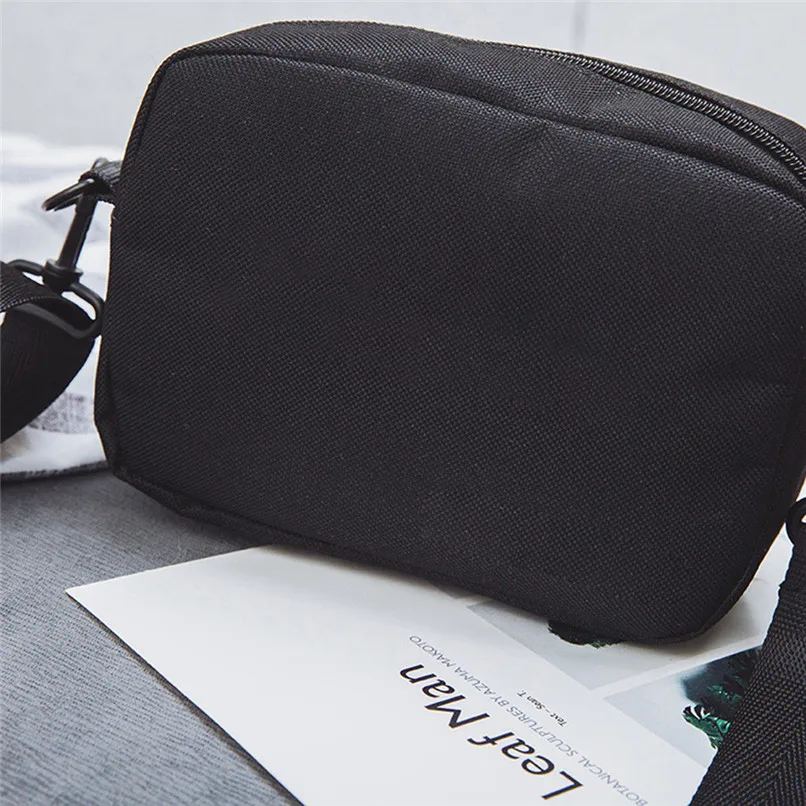 Одноцветная холщовая маленькая сумка через плечо Новая модная уличная сумка Хип-Хоп сумка на молнии сумки на плечо для женщин#28