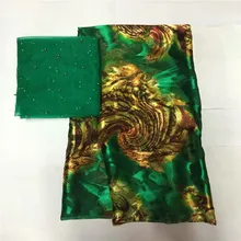 High quality silk fabric for lady dress embroidered george silk fabric African metallic silk fabric 114cm/8mm 5 yards lxe111583