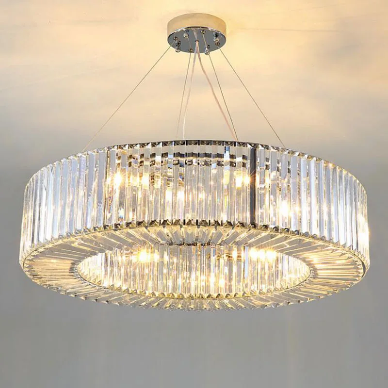 Luxury Modern Crystal Chandelier Round Living Room Crystal Chandeliers Dining Room bedroom light Fixtures