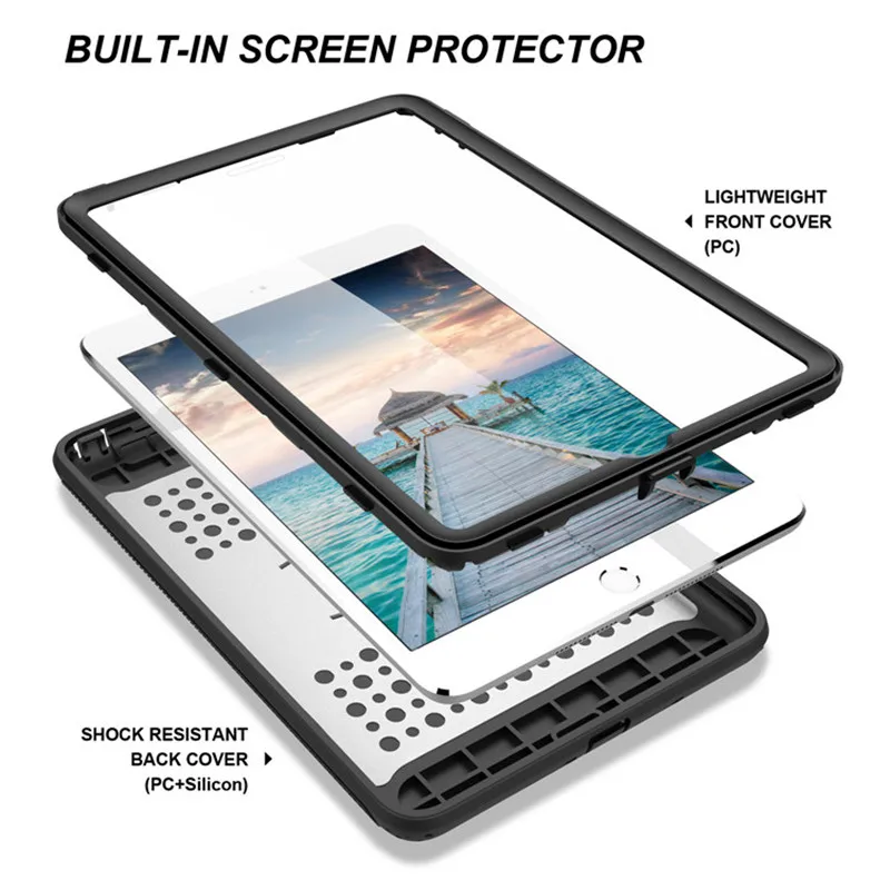 

Cqhseedlings For ipad mini 1/2/3 Hybrid Armor Cover Shockproof Kids Safe Stand Case For ipad mini 2 for ipad mini3 free shipping