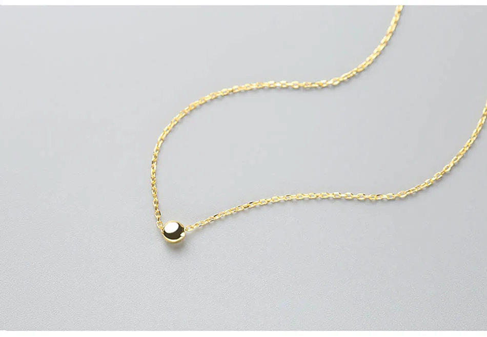 3Silver 925 Jewelry Mermaid'S Tear Round Shape Gold Color Necklace Two Choices Fashion Jewelry Colgantes Mujer Moda