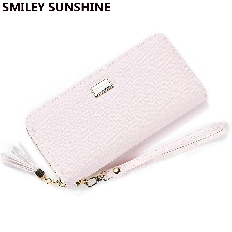SMILEY SUNSHINE brand new women wallets luxury design ladies wallet fashion big clutch purse money bags wristlet portemonnee