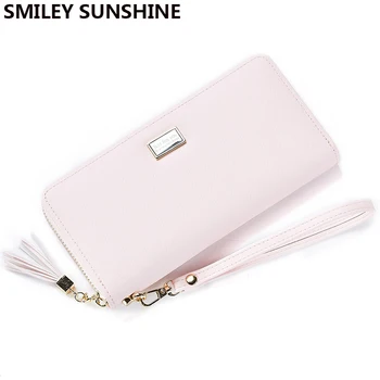 

SMILEY SUNSHINE brand new women wallets luxury design ladies wallet fashion big clutch purse money bags wristlet portemonnee