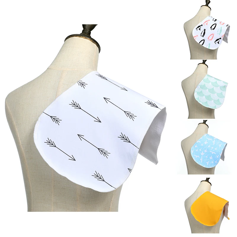 

3Pack 100% Cotton Fabric Baby Burp Cloths Baby Burp Set Curved Absorbent Newborn Waterproof Baby Bibs For baberos con mangas