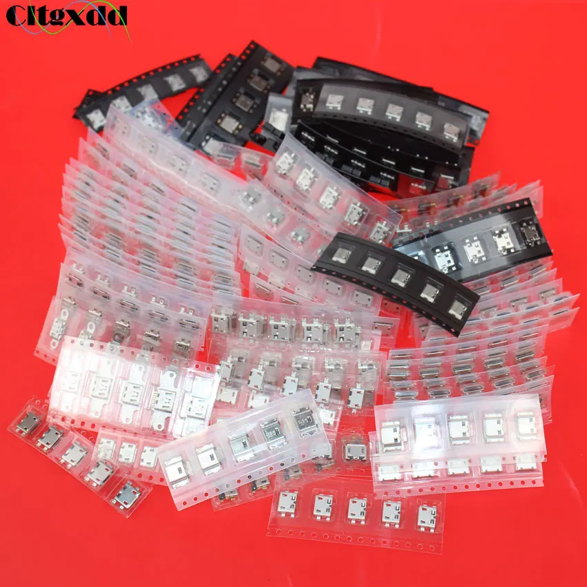 Cltgxdd 100 моделей 5pin разъем Micro USB гнездо Mix SMD DIP V8 порт для Lenovo Samsung Xiaomi Huawei Nokia и т.