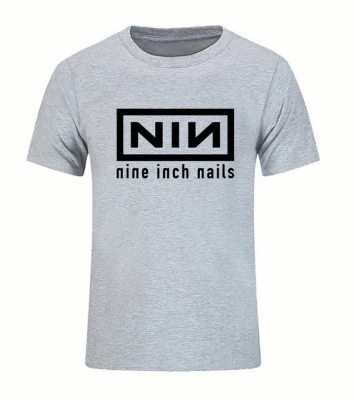 Новинка модные летние футболки Nine Inch Nails Rock Band повседневные Хип хоп с коротким