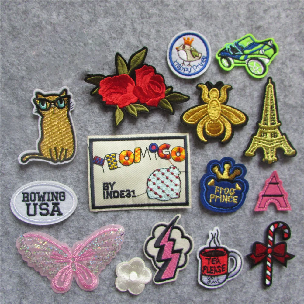 fashion Lip Rainbow Patch DIY Small Cheap Embroidered Cute Patches