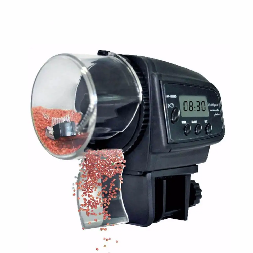 AsyPets 65mL Automatic Fish Feeder for Aquarium Fish Tank Auto Feeders