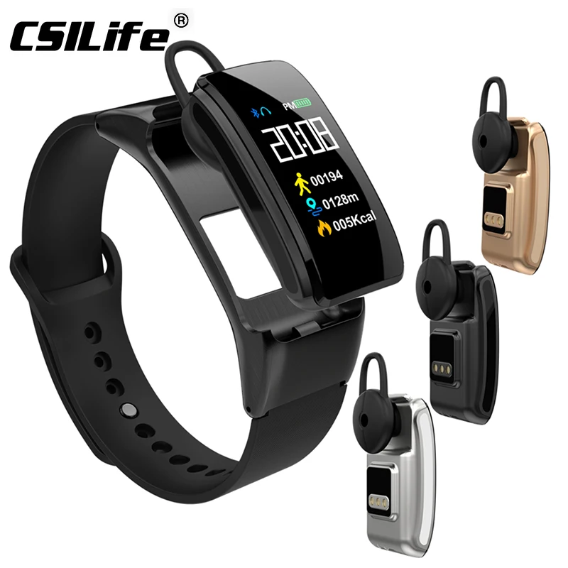 Csilife B31 Smart Talk браслет Фитнес трекер монитор сердечного ритма Bluetooth наушники для IOS