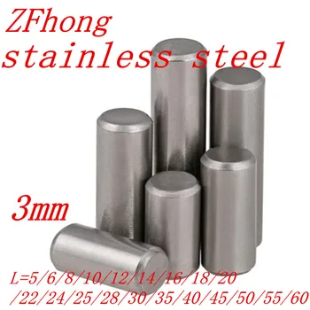 

100pcs GB119 diameter 3mm m3 304 Stainless steel cylindrical pin Dowel pins L=5/6/8/10/11/12/13/16/20/22/25//28/30/32/35/40/60