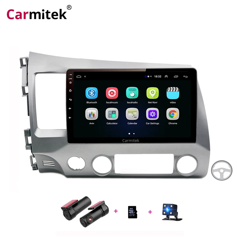 Top double din Android Car Multimedia Player GPS Radio 2din For Honda Civic 2006 2007 2008 2009-2011 Stereo Navigation head unit 3