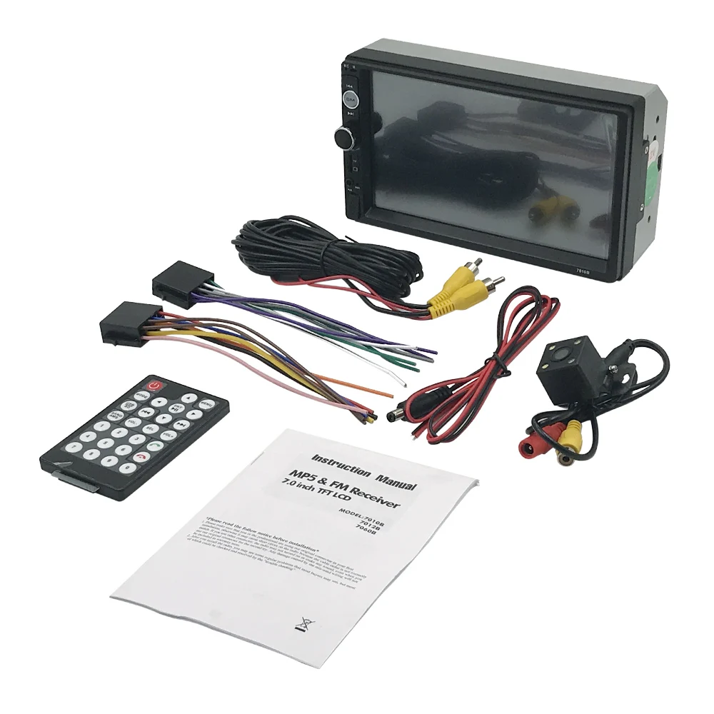 Автомагнитола 7 дюймов 2 Din HD Bluetooth USB/TF FM Aux вход MP5 плеер мультимедийное радио