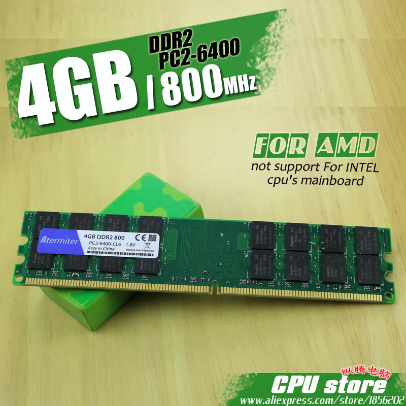 Новинка, 4 Гб DDR2 PC2-6400, 800 МГц, для настольных ПК, Память DIMM, оперативная память, 240 контактов, для системы AMD, высокая совместимость