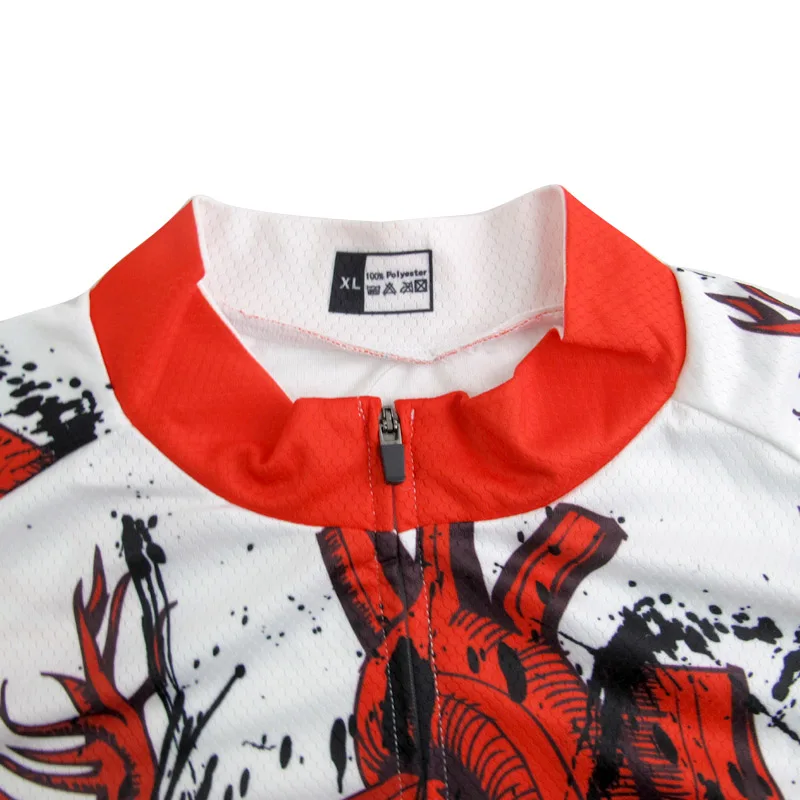 Heart bike T-shirt for men short sleeve sport summer breathable shirts