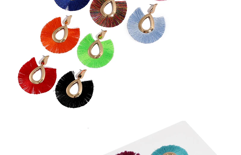 AYAYOO Bohemian Tassel Earrings Yellow Flower Statement Fashion Drop Earring For Women Wedding Party Ethnic Jewelry (4)