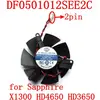 Free Shipping DF0501012SEE2C 2PIN for  Sapphire X1300 HD4650 HD3650  Graphics  card fan ► Photo 1/4