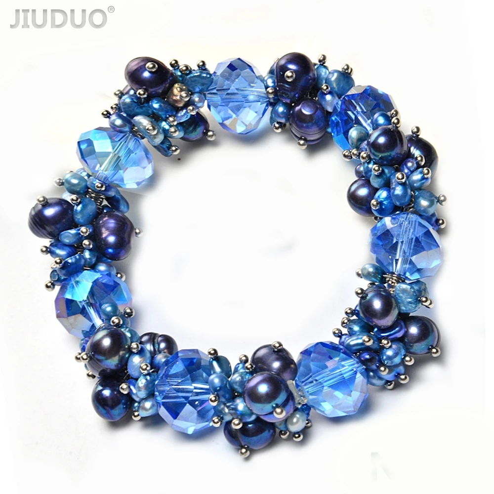 

Pearls Amethyst Women Bracelet Handmade Gift Original Colorful Fashion Gemstone Freshwater Pearl Bracelet Crystal Vibrant