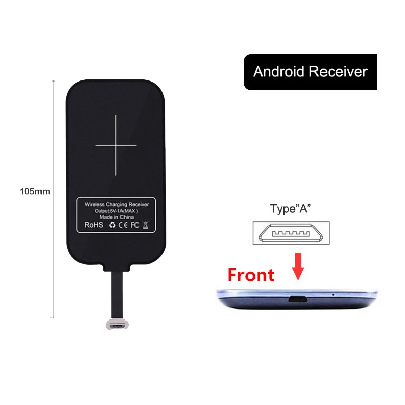 Nillkin Qi Беспроводное зарядное устройство + адаптер Micro USB Type A приемник Беспроводная