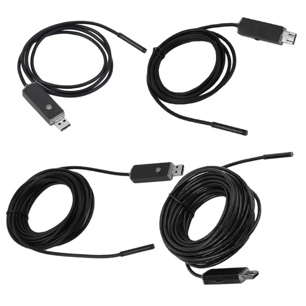 2 в 1 двойной интерфейс USB Водонепроницаемый эндоскоп 5 мм Диаметр объектива м/2 м/5