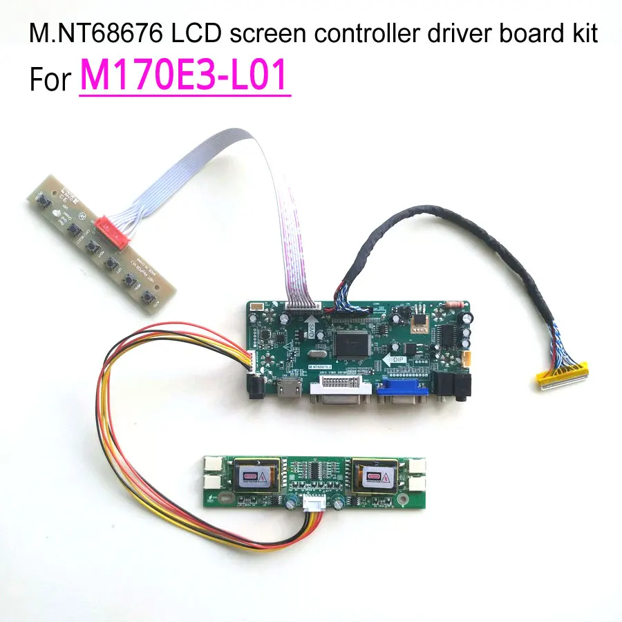

For M170E3-L01 computer LCD monitor 1280*1024 17" 4-lamp 30-pins CCFL LVDS 60Hz M.NT68676 display controller driver board kit