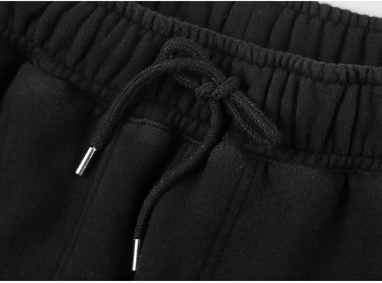 Для мужчин стиль молнии брюки из плотного флиса внутри черный тонкий Повседневное брюки Для мужчин шаровары хип хмель модные штаны K923-2